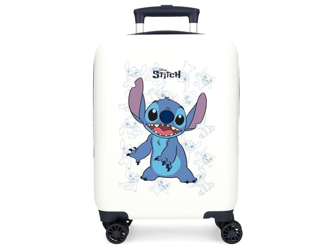 DISNEY Maleta De Cabina ABS Rígida Happy Stitch Blanco