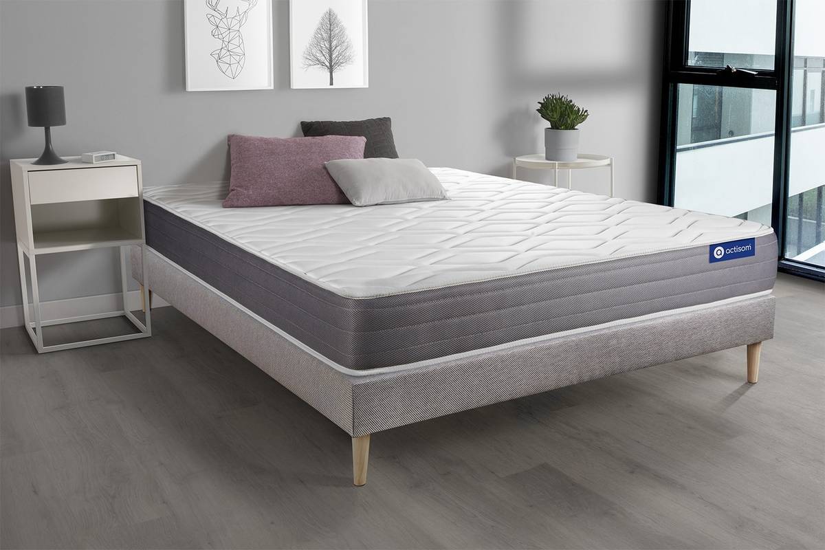 Conjunto de Somier + Colchón ACTISOM Actimemo Dream (Gris - 120x195cm)