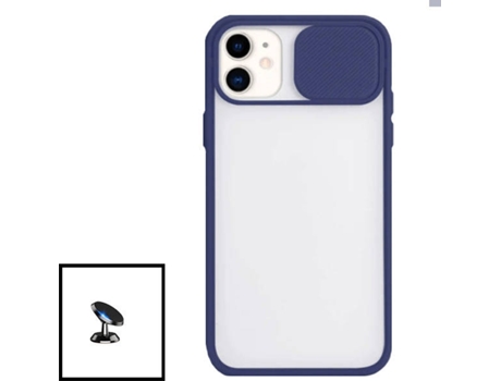 Carcasa + Soporte iphone 12 Pro Max PHONECARE Slide Window Anti Choque Frosted Azul Oscuro 93074