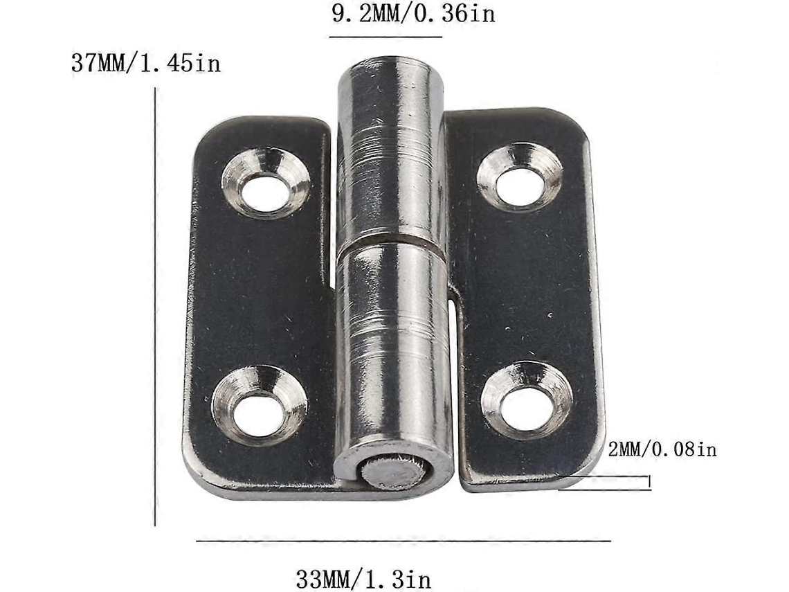 6 Bisagras Desmontables De Acero Inoxidable 304 De 1.5 Pulgadas Mano Izquierda Con Tornillos De Montaje