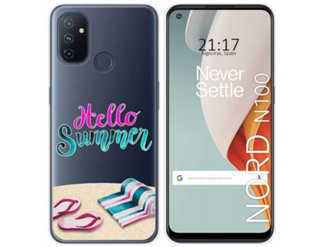 Carcasa OnePlus Nord N100 TUMUNDOSMARTPHONE Dibujos Transparente Multicolor