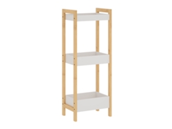 Estantería De Baño Anun 3 Cestas Bambú 75x28x20cm - Natural / Blanco [EN.CASA]