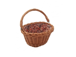 Cesta de bicicleta Hollie con flores retro