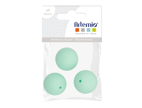 3 Rondas Redondas De Silicona 15 Mm De Agua Verde Artemio