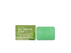 Jabón calmante con aceite de árbol de té para el baño.
