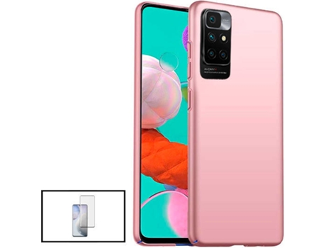 Kit Carcasa Rígida y Fina + Protector de Pantalla Xiaomi Redmi 10 2022 G4M Rosa