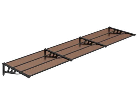 Marquesina de puerta policarbonato negro 358,5x90 cm VIDAXL