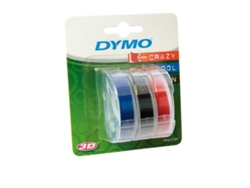 Cinta Etiquetas DYMO 9MMX3M P-3 Negro/Azul/Rojo S0847750