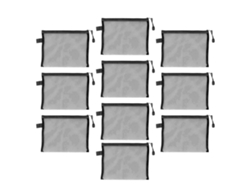 10pcs Funda De Documentos Con Cremallera Impermeable Resistente A Rasgaduras Tamaño A5 Organizador De Papeles Negro