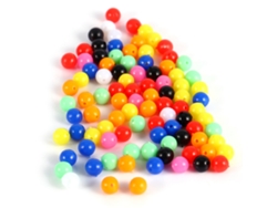 100 Piezas De Cuentas De Pesca Redondas Ligeras De 6 Mm, Arcoíris, Anzuelos Luminosos