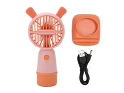 Ventilador De Mano Mini Portátil Usb Recargable Refrigerador Silencioso Mesa Vibrante Rosa