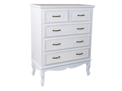 Consola de madera blanca 80x40x105h cm