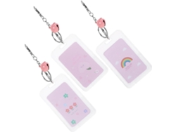 Fundas Transparentes Para Tarjetas De Identificación Y Crédito, Paquete De 3, Aleación De Aluminio Pp.