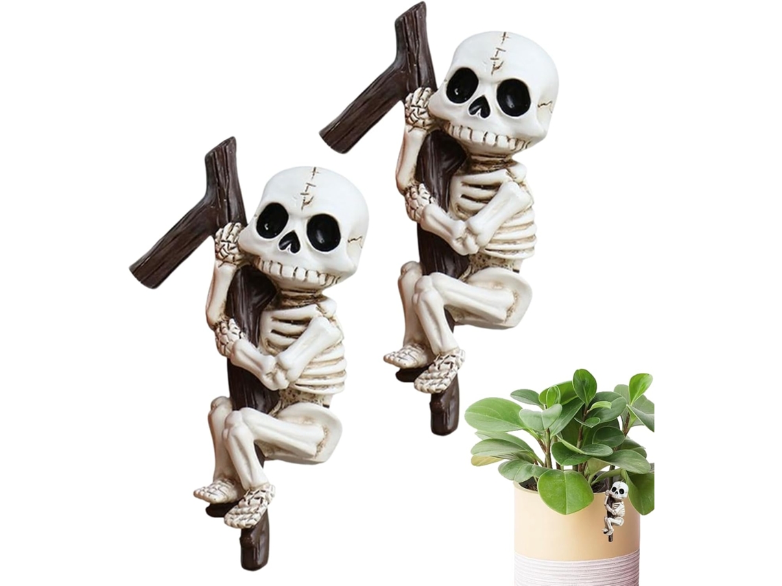 Decoración De Esqueleto: Figura Espeluznante, Pequeños Adornos Góticos, Pieza Decorativa Festiva Para El Hogar, Figura