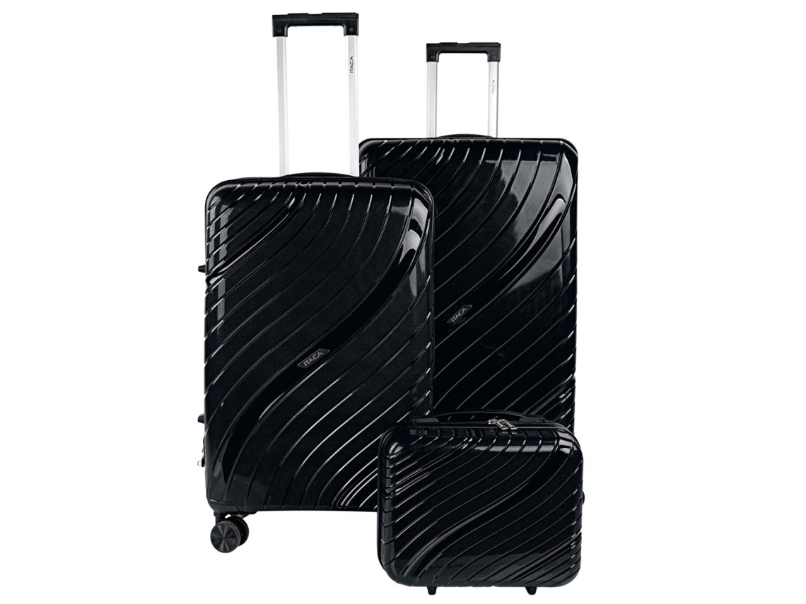 Maleta rígida negra Pp ITACA Danube (48 x 75 x 30 cm, 94 l)