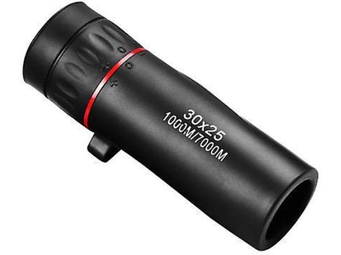 Telescopio monocular portátil con gafas de seguimiento, zoom óptico profesional, 30x25 HD, visión nocturna de playa, campo amplio, color negro Gusshious
