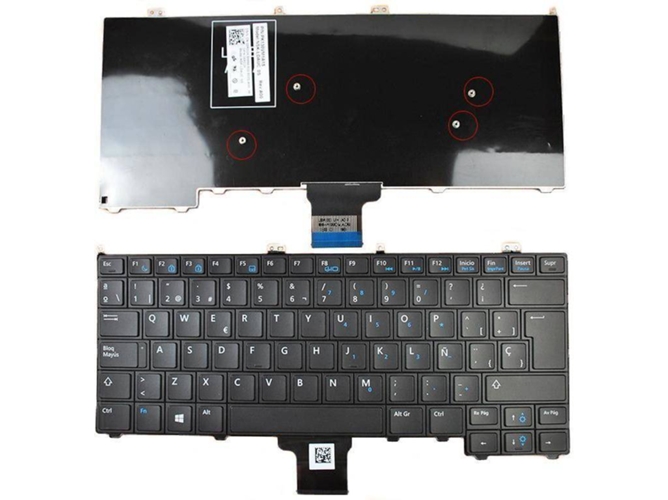Teclado para Dell Latitude E7440 E7420 E7240 Negro (Para Win8)