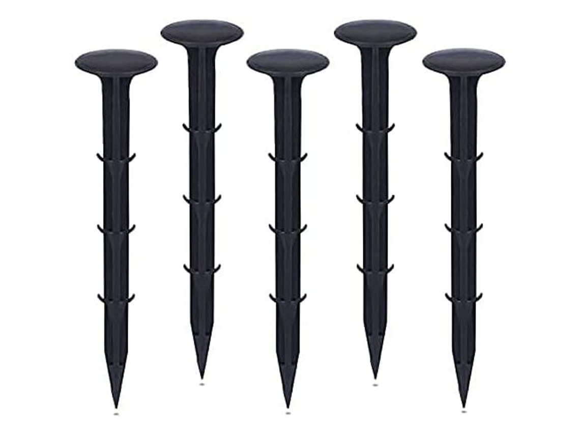 Estacas De Plástico Para Jardín, Para Tela Antihierbas, Protección Uv, 200 Unidades, Color Negro.