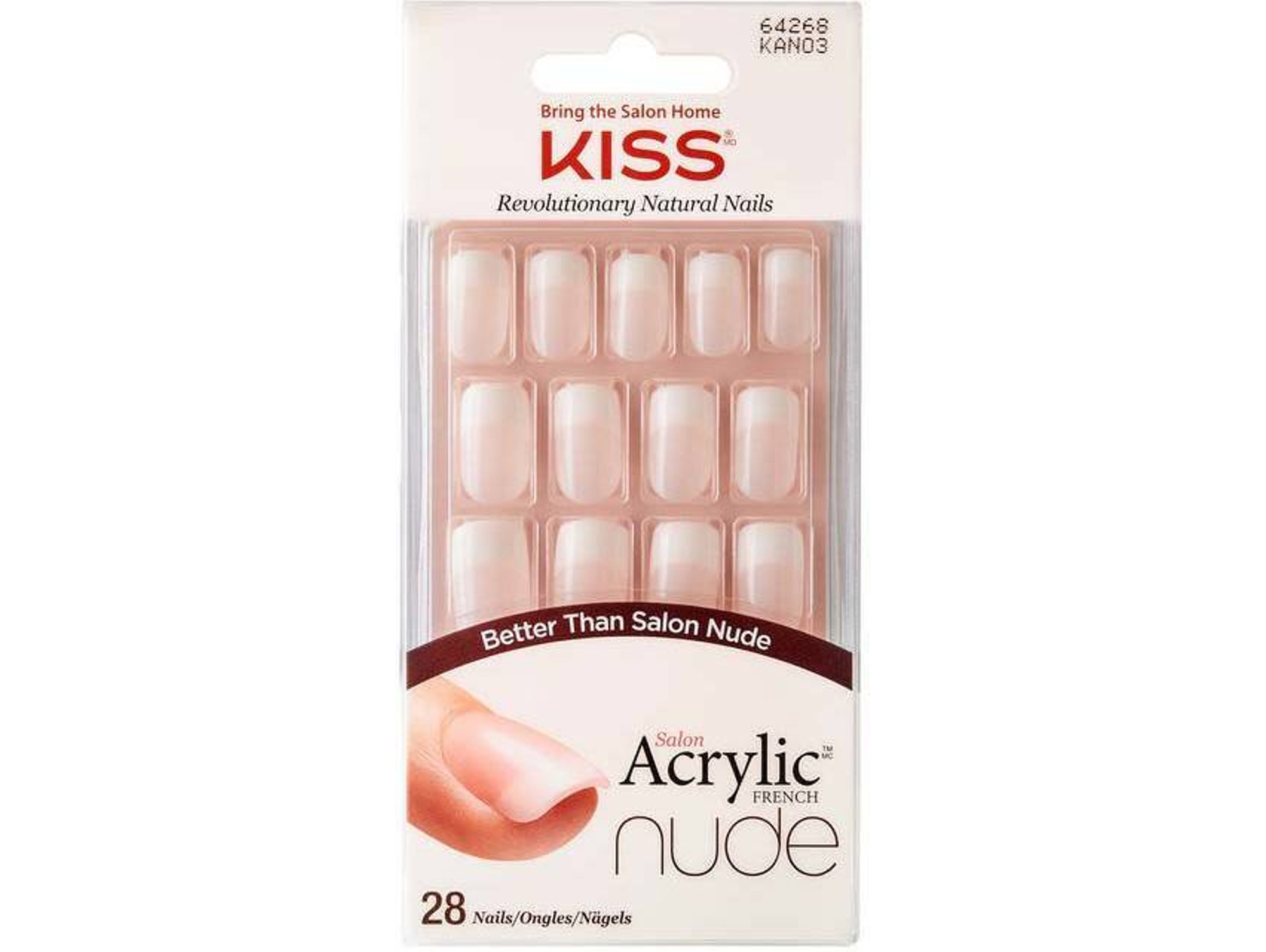 Uñas Postizas KISS Salon Acrylic Nude Nails - Cashmere