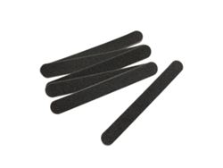 Juego de 5 limas de uñas de doble cara 100/180 para dar forma y pulir, color negro Tommy01