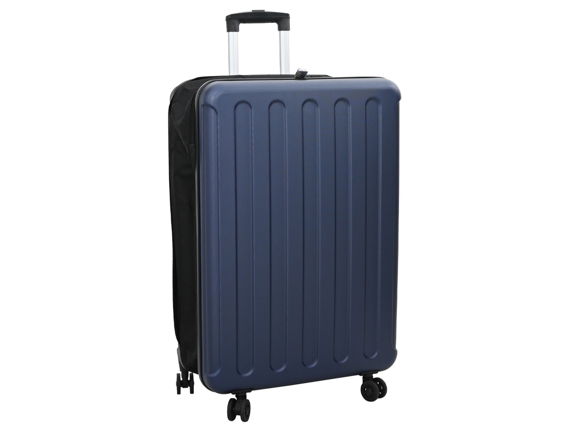 Maleta plegable Vidaxl azul oscuro con ruedas de plástico azul (50 x 30 x 76 cm)