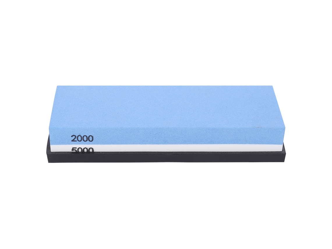 Pedra de afiar facas dupla face, grãos 2000/5000, com base, para uso doméstico e na cozinha.