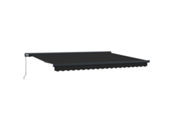 Toldo retráctil antracita y gris de 400 x 300 cm, lona y aluminio VIDAXL