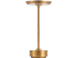 Lámpara De Mesa Inalámbrica Recargable (funciona Con Batería), Batería De 2600 Mah, 3 Modos De Color, Regulación Táctil Continua (dorado)
