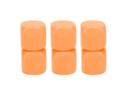 2026-6 Piezas Set De Dados Grandes De Plástico Con Esquinas Redondeadas Impermeables Caras Lisas Para Fiesta Diy Y Juegos Naranja