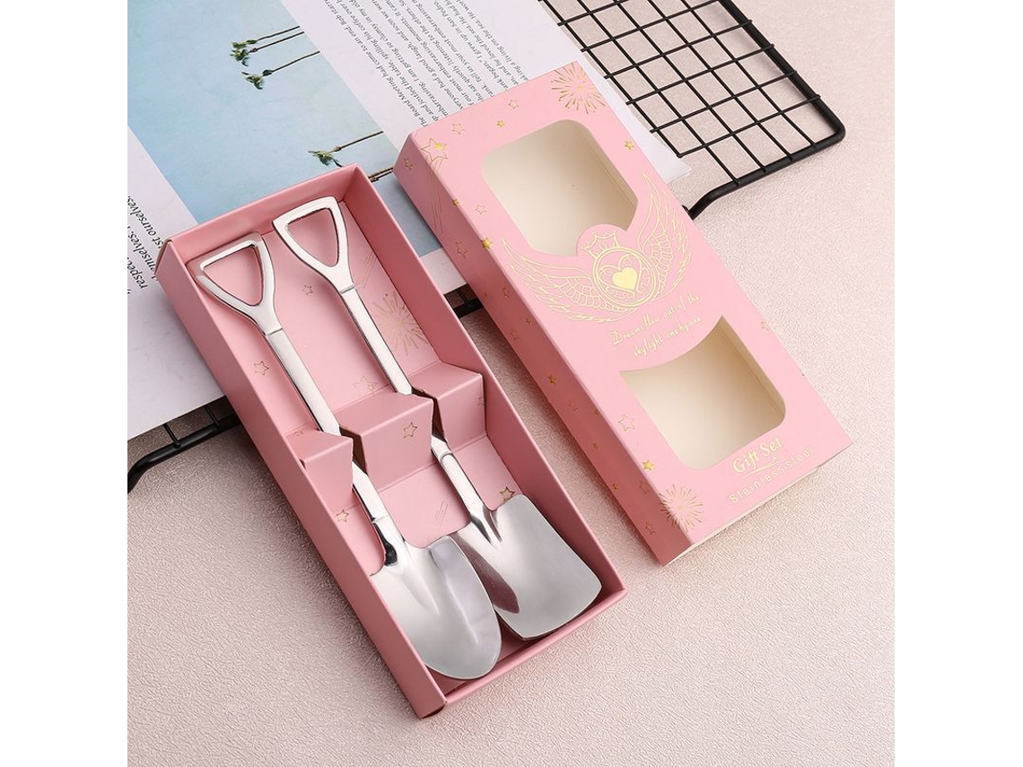Cucharas De Acero Inoxidable Con Forma De Pala, 2 Unidades, Ideales Para El Té Y Para Mezclar (pi Zmr)