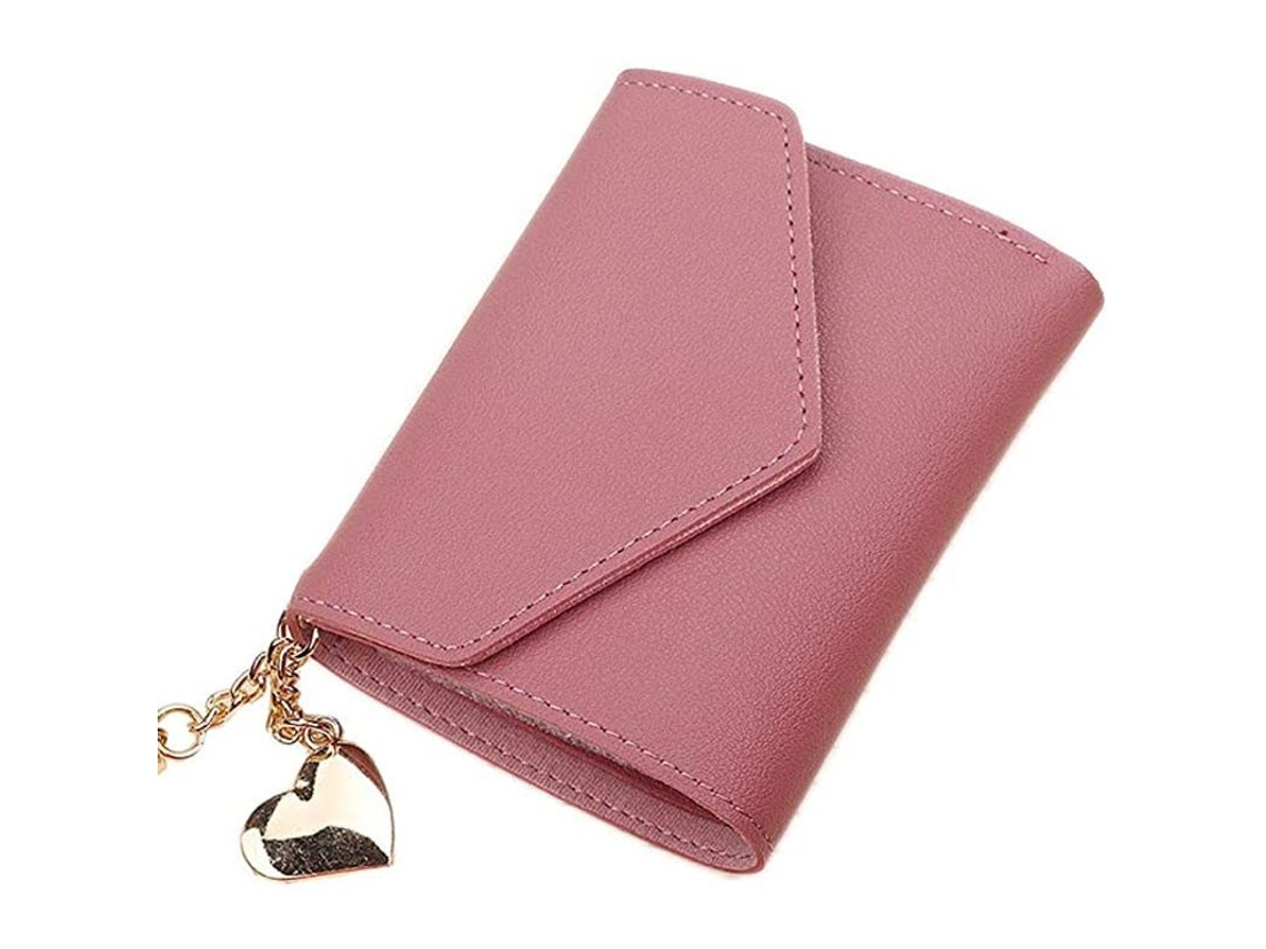 Cartera Pequeña Para Mujer Con Tarjetero, Ventana Para Identificación Y Monedero En Piel Sintética.