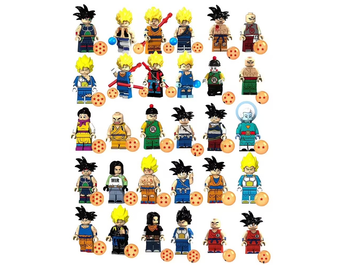 Set de figuras de construcción de 30 piezas de Dragon Ball Z Super Saiyan