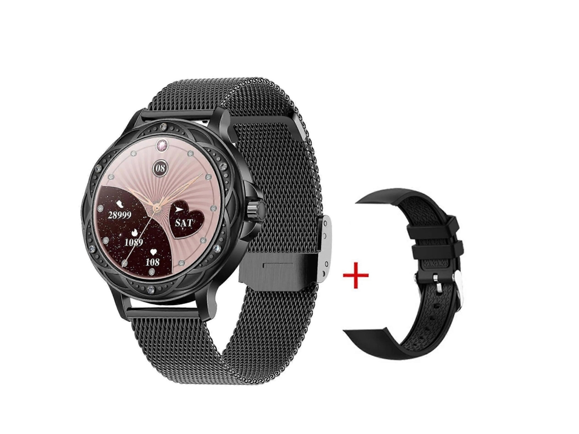 Reloj inteligente deportivo de moda para mujer, con llamadas Bluetooth, monitor de presión arterial y oxígeno en sangre, CF12 Ly Ebike.