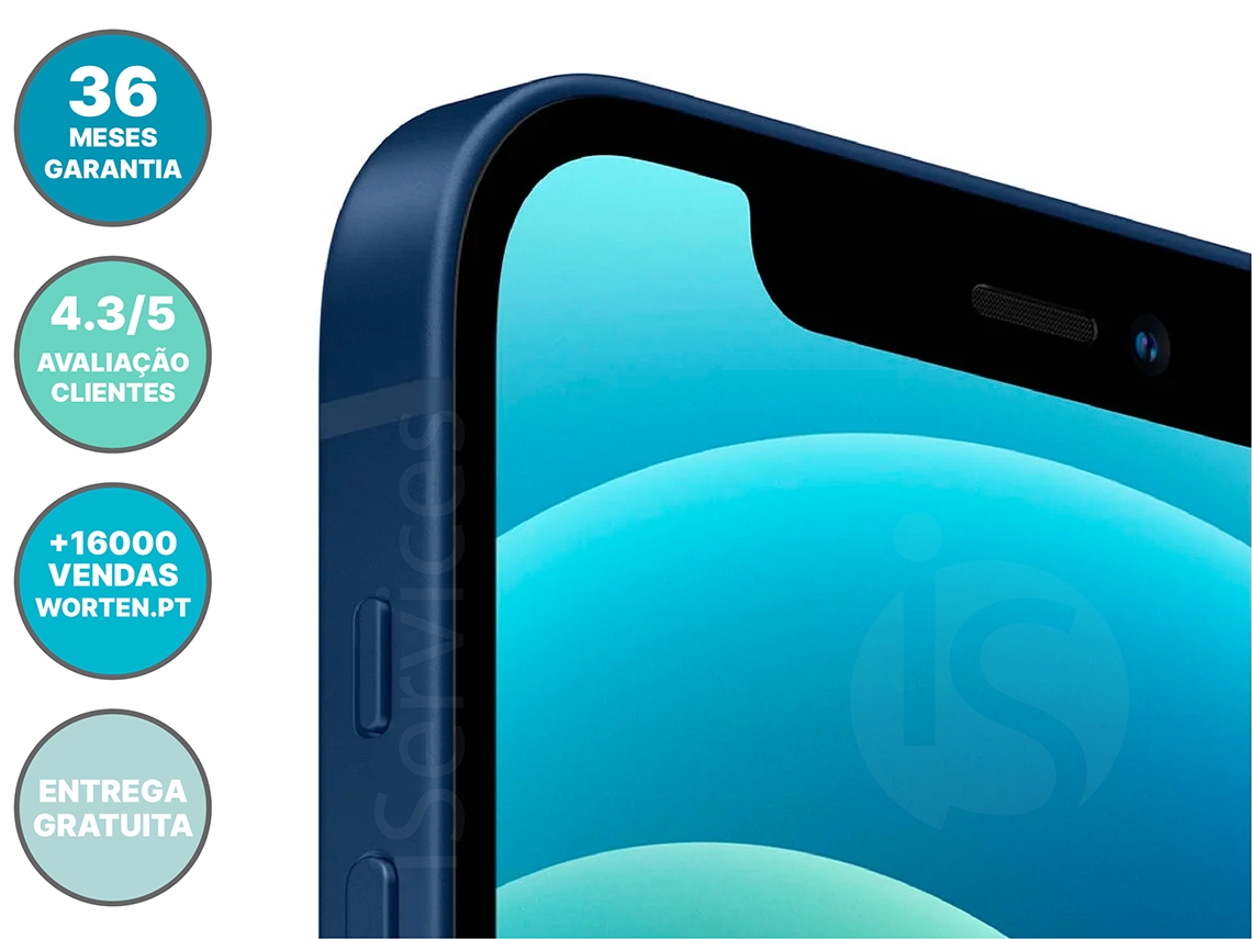 iPhone 12 Mini APPLE (Reacondicionado Marcas Mínimas - 5.4 - 64 GB - Azul)