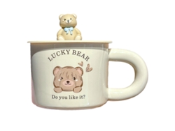 Taza de desayuno creativa de 330 ml con tapa, taza de agua para el hogar, ideal para la oficina de mujeres NEVEANCE