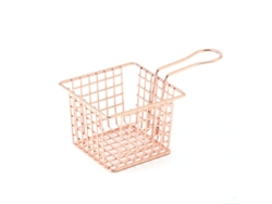 Cesta De Hierro Fundido Para Freír Con Asa, Ideal Para Patatas Fritas, Colador De Cocina, Color Plata Rosa - Hogar Y Restaurante