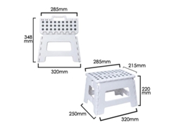 Taburete plegable 29x22x22 cm.