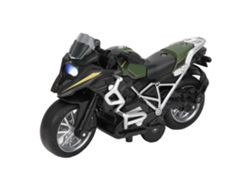 Modelo De Motocicleta A Escala 1:14, De Aleación, Con Mecanismo De Retroceso, Luces Y Música, Juguete Para Niños, Color Verde.