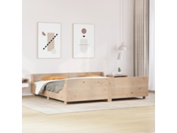 Estructura De Cama Sin Colchón Madera Maciza De Pino 180x200 Cm