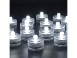Vela LED de té con diseño floral brillante, reutilizable, diseño pequeño, fácil de encender y apagar, batería incluida, decoración subacuática súper brillante.