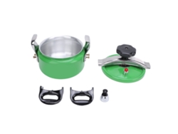 Olla A Presión Canner Con Doble Fondo De Aleación De Aluminio, 2 Litros, Para Cocina De Gas, Color Verde.