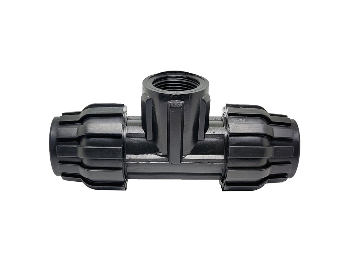 Te de polietileno con rosca hembra de 20 mm y 1/2 Riegopro
