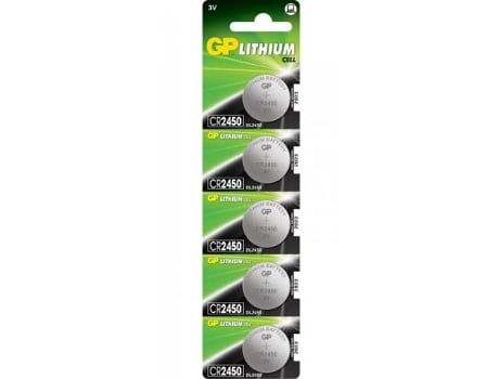 Gp Pilas Litio 5 Pilas Boton (Cr2450-B5 Gp) 3,0V-610 Mah G077