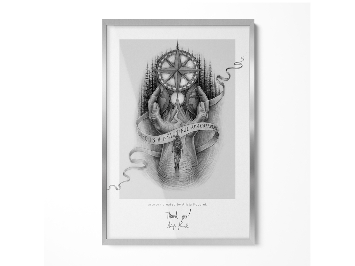 Marco de espejo decorativo (40x60 cm - Plata)