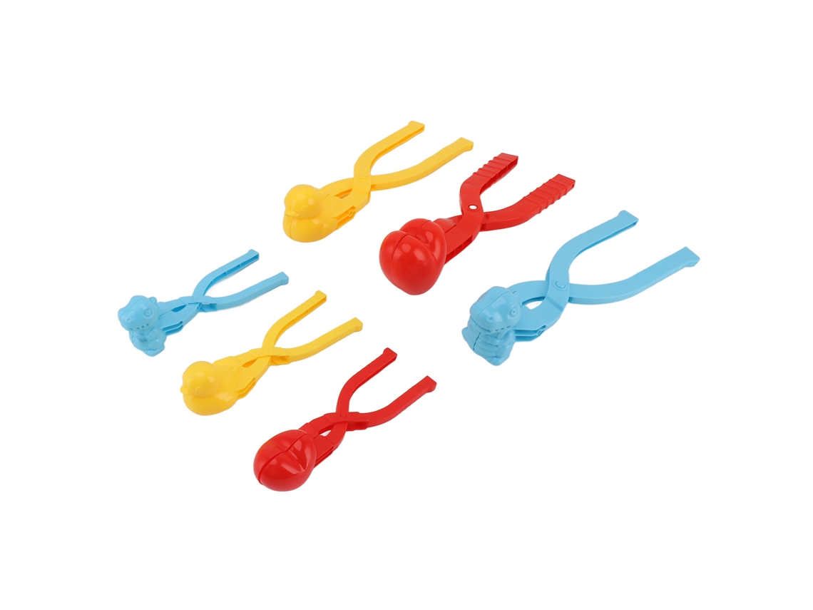 6 piezas de clip para hacer bolas de nieve de arena, de plástico, para exteriores, para peleas de bolas de nieve de invierno, juguetes de nieve para niños, juego de fiesta familiar