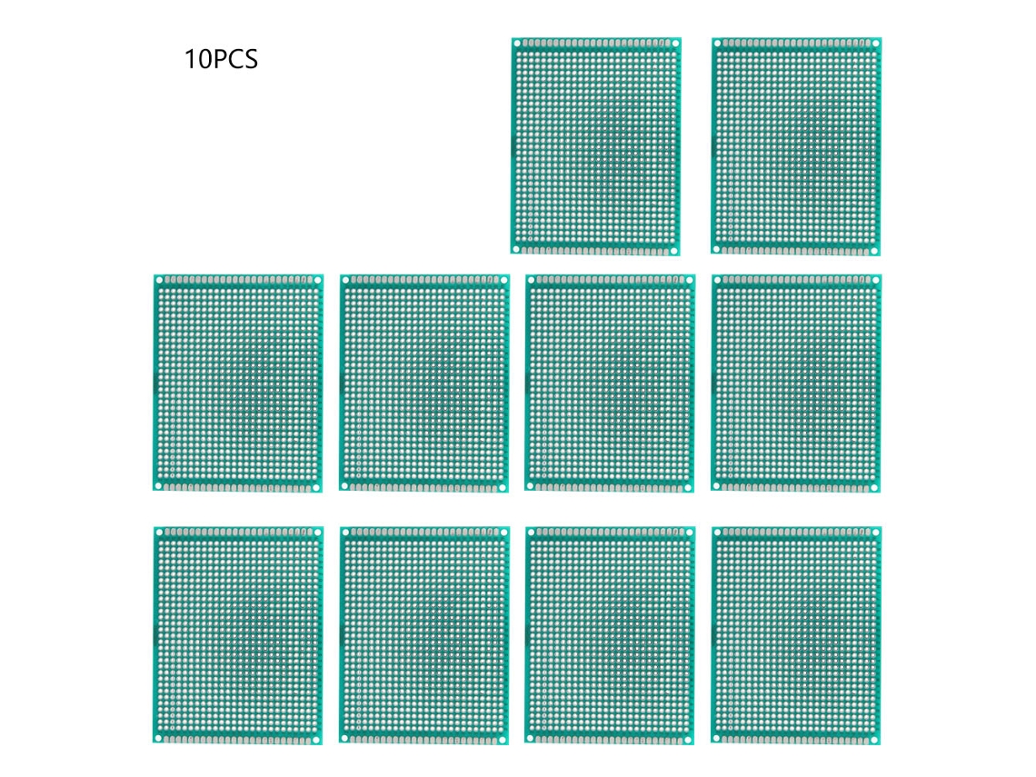 10pcs Placa De Circuito Pcb Doble Cara 7x9cm Protoboard Para Experimentos Electrónicos