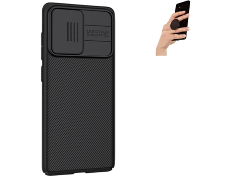 Carcasa y Popsocket Samsung S20 FE Camshield Nillkin Negro