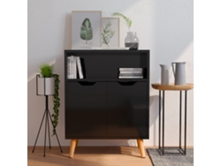 Lovely Home Aparador 60X30X72 Cm Aglomerado Negro Brillante