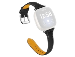 Correa de repuesto de cuero genuino para reloj inteligente compatible con Fitbit Versa 3 y Fitbit Sense Ly Ebike