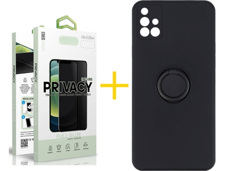 Carcasa + Protector de Pantalla para Samsung Galaxy A71 SKYHE Negro